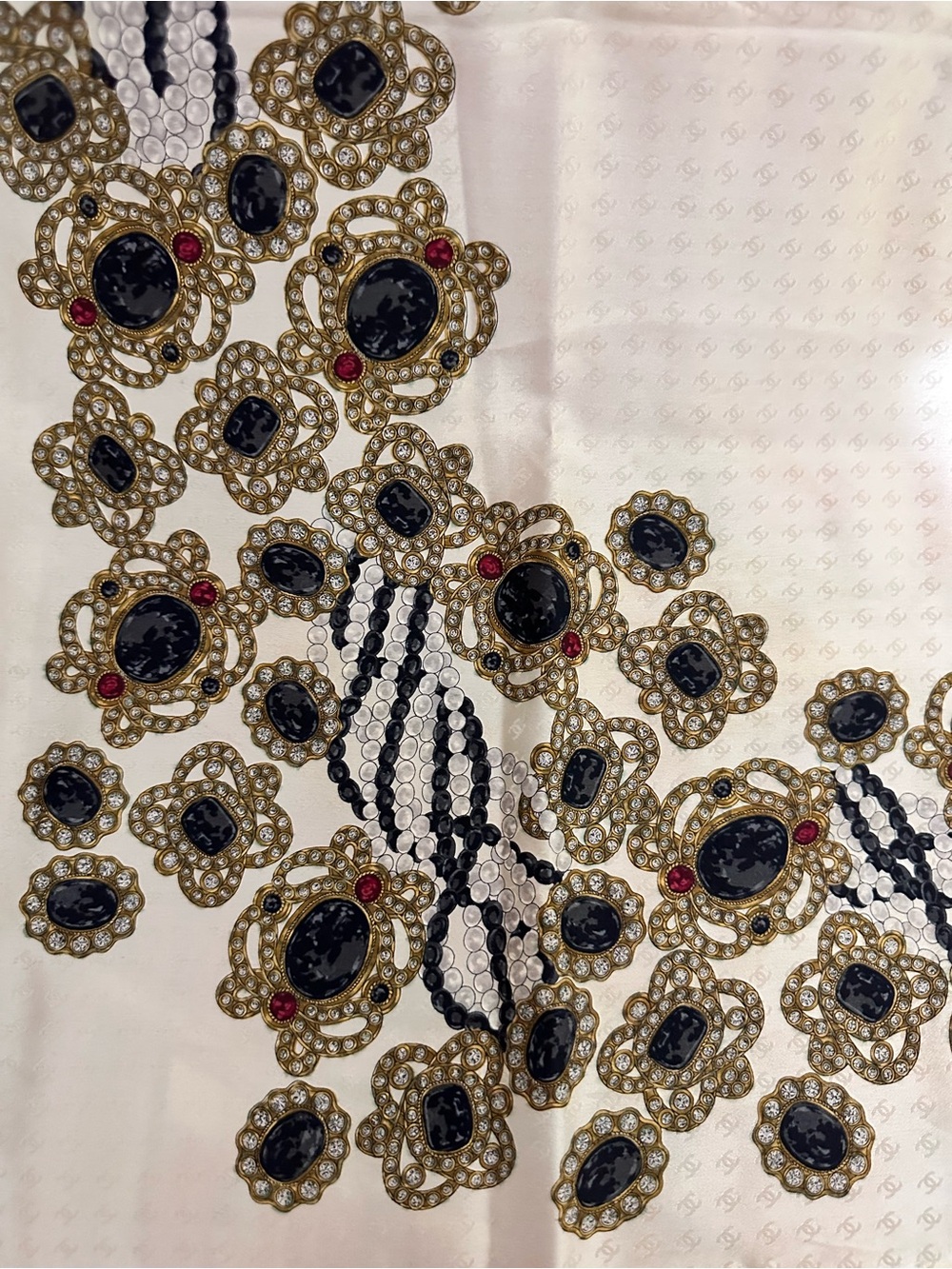 CHANEL ❤️🌟 EMBELLISHED JEWEL PRINT W/ RUBY & BLUE PRINT ITEM # 2664570 ⭐️